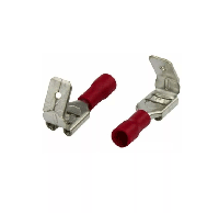 Клемма плоская изолированная красная штекер+гнездо