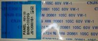 Cable Samsung PS43E497B2KXRU Ver. SD01 Panel JS120601B1 BN96-13325G CNJS E308724 AWM 20861 105C 60V 
