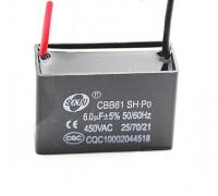 Конденсатор пусковой 6 мкФ 450 В CBB61 (Senju)