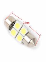 Лампа-светодиодная--C5W-31MM-12V-1W-4-SMD-5050