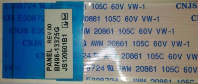 Cable Samsung PS43E497B2KXRU Ver. SD01 Panel JS120601B1 BN96-13325G CNJS E308724 AWM 20861 105C 60V 