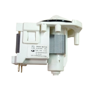 Насос сливной (помпа) BXP 2-28L 140000443022 Leili 30W, крепл. — 3 защелки, выводы — сзади раздельно. Вид 3