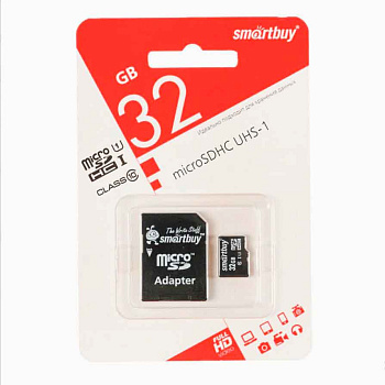 MicroSD+SDаdapter 32 GB class 10 LE Smart Buy