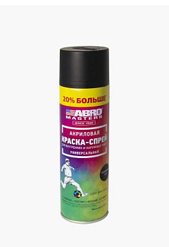 Краска-аэрозоль +20% SP-012-L-AM-RE черная матовая ABRO