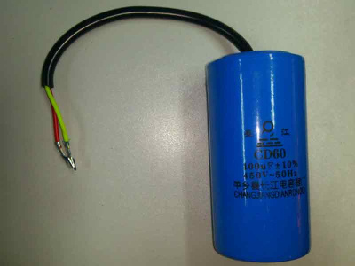 Конденсатор пусковой 100 мкФ 450 В CD60 (Китай)